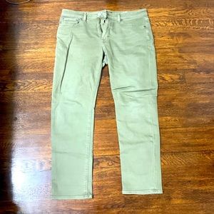 Express Men’s Jeans Olive Green : Slim Fit Waist 34 Length 30